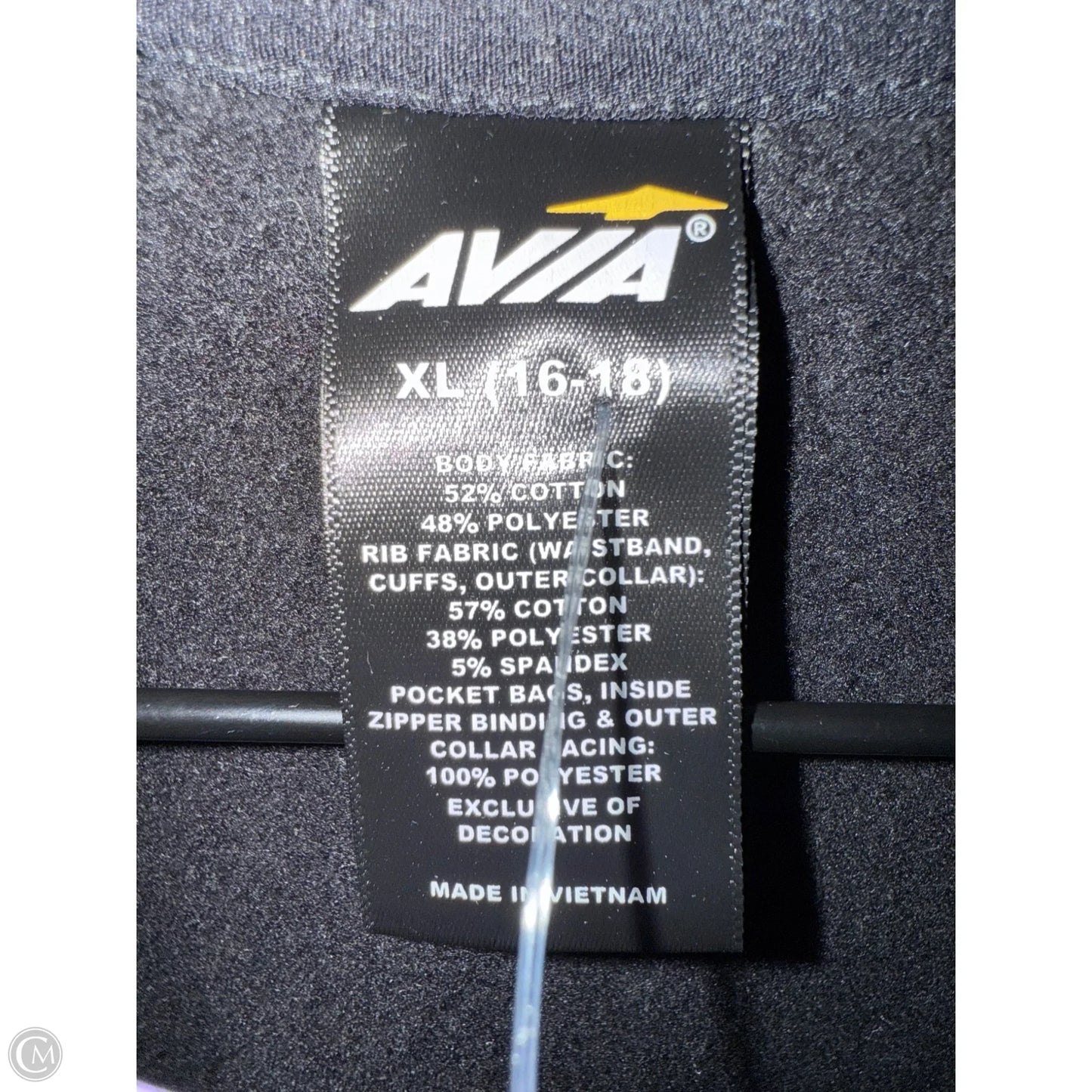 Sweatshirt Collar By Avia In Black, Size: Xl