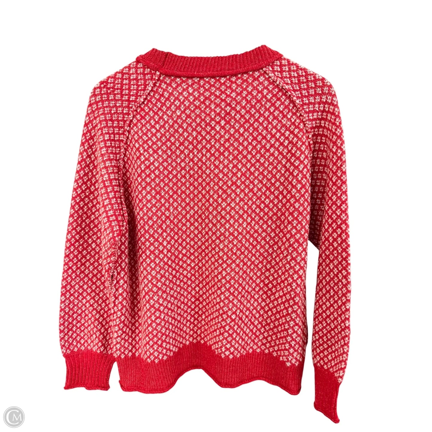 Sweater By Staccato In Red & White, Size: M