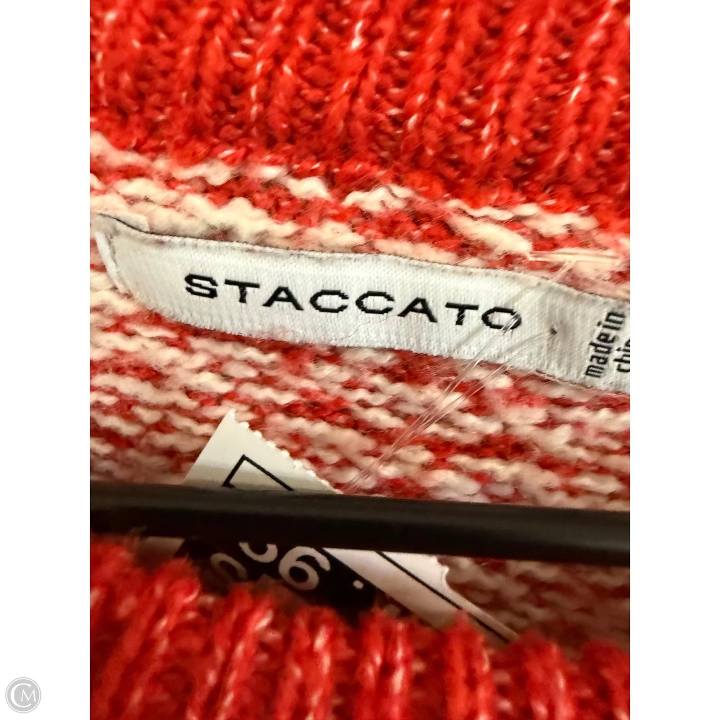 Sweater By Staccato In Red & White, Size: M