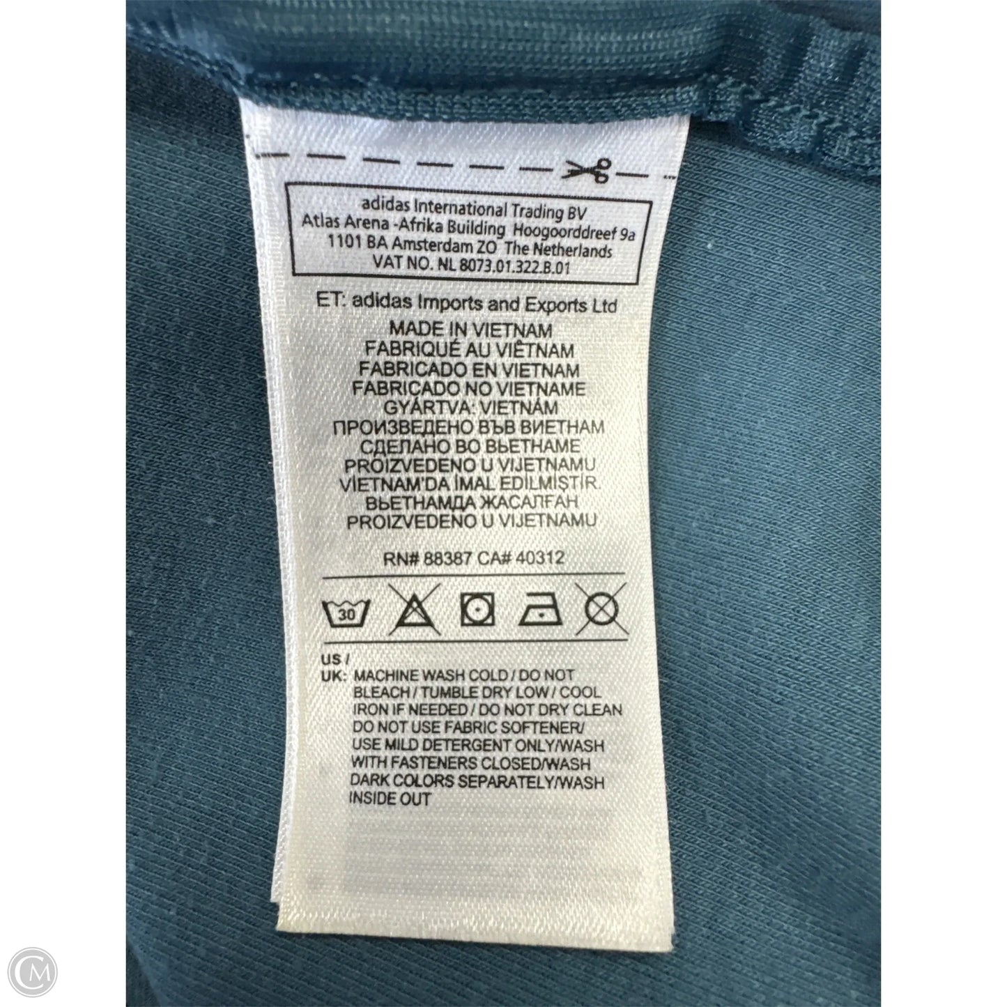 Jacket Other By Adidas In Blue & White, Size: Xs