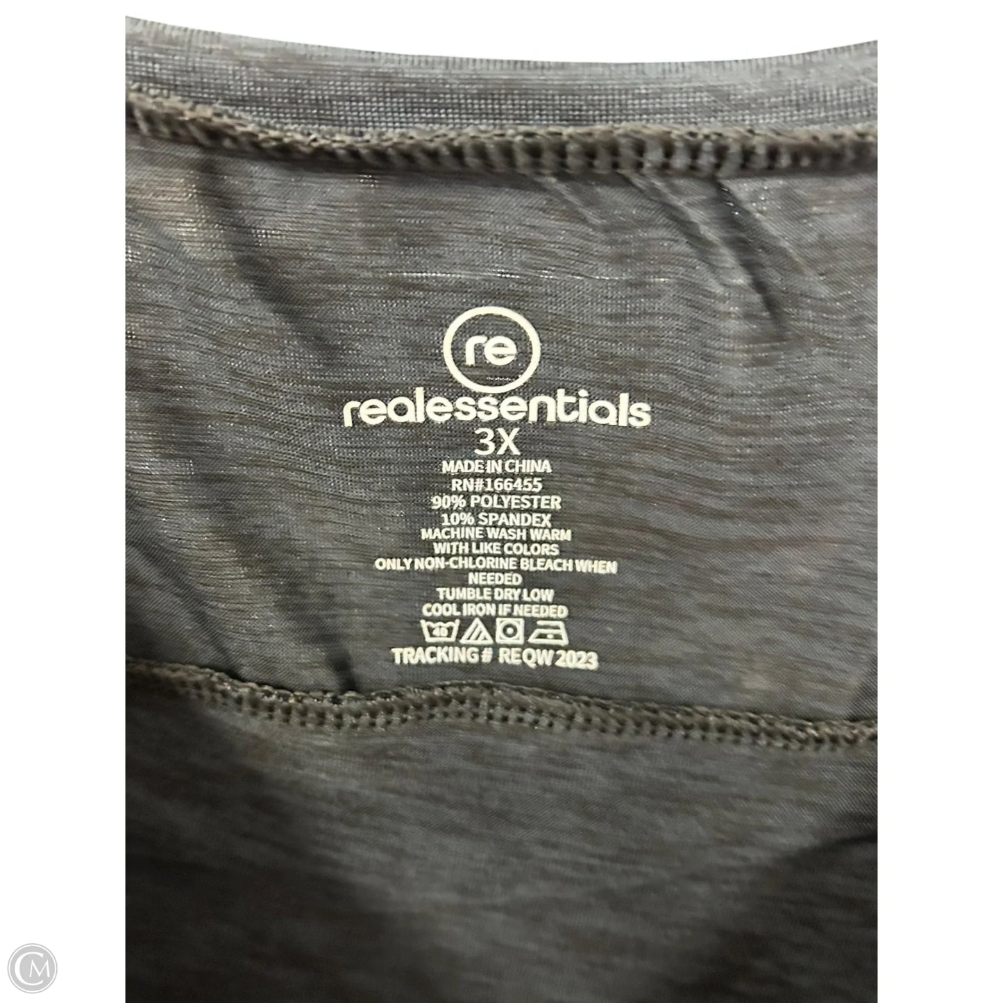 Athletic Top Long Sleeve Crewneck By Clothes Mentor In Black, Size: 3x