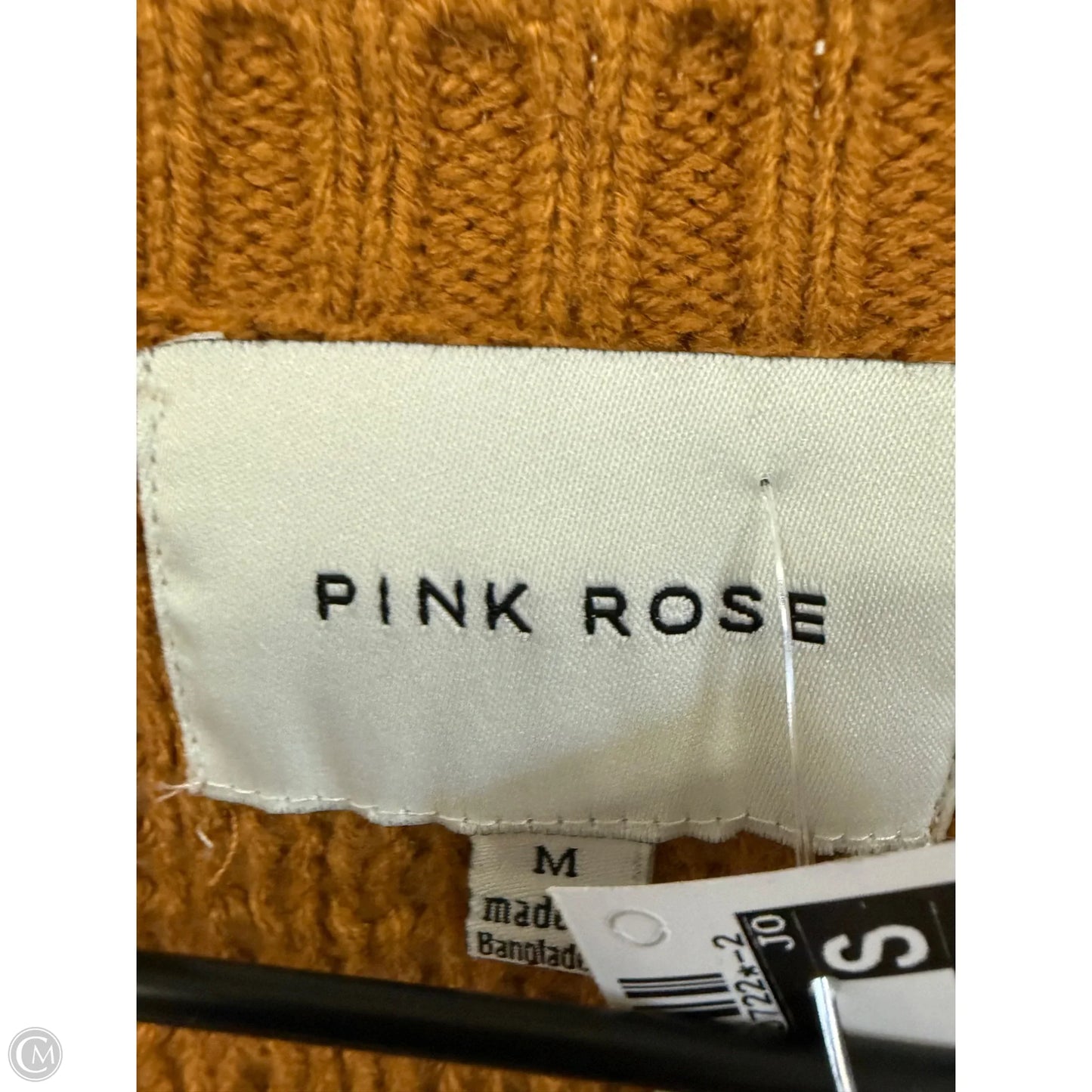 Sweater Cardigan By Pink Rose In Brown, Size: M