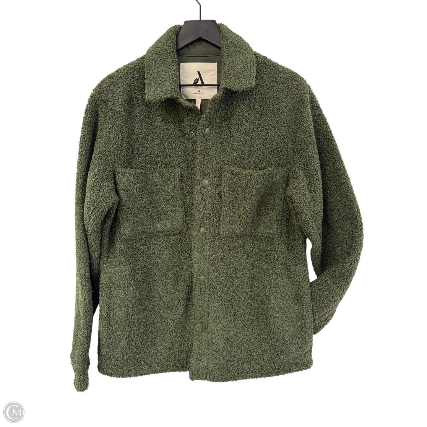 Jacket Faux Fur & Sherpa By Amazon Essentials In Green, Size: M