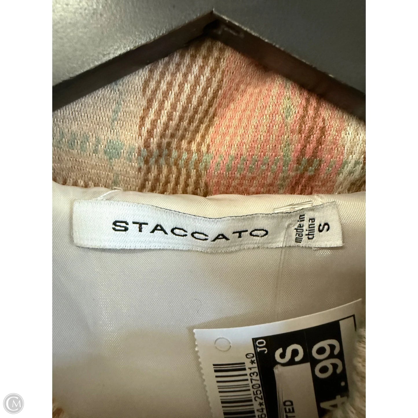 Vest Puffer & Quilted By Staccato In Brown & Pink, Size: S