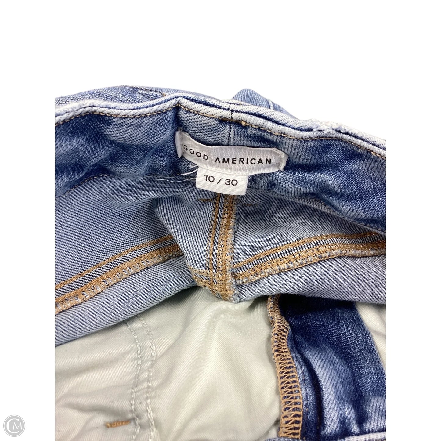 Jeans Straight By Good American In Blue Denim, Size: 10
