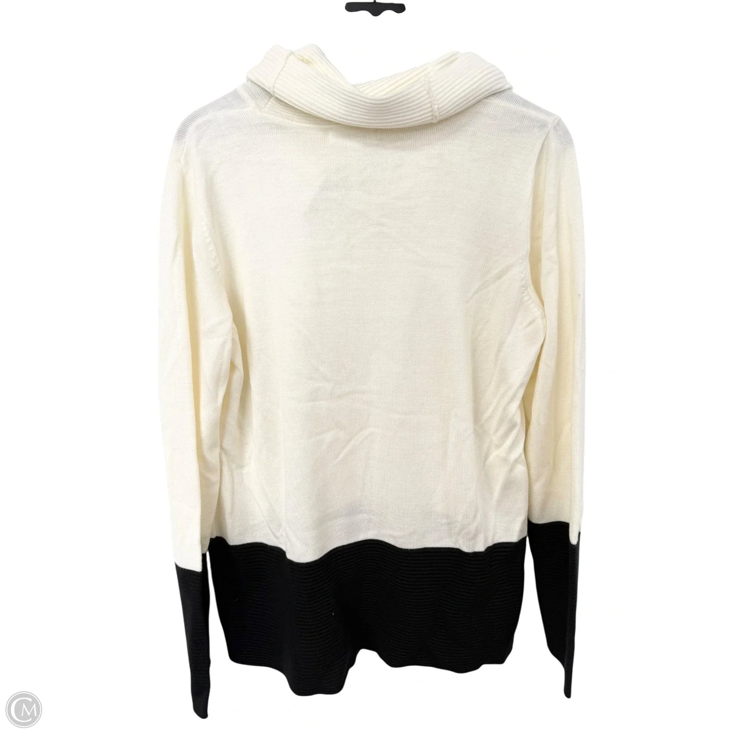 Sweater By Calvin Klein In Black & Cream, Size: Xl