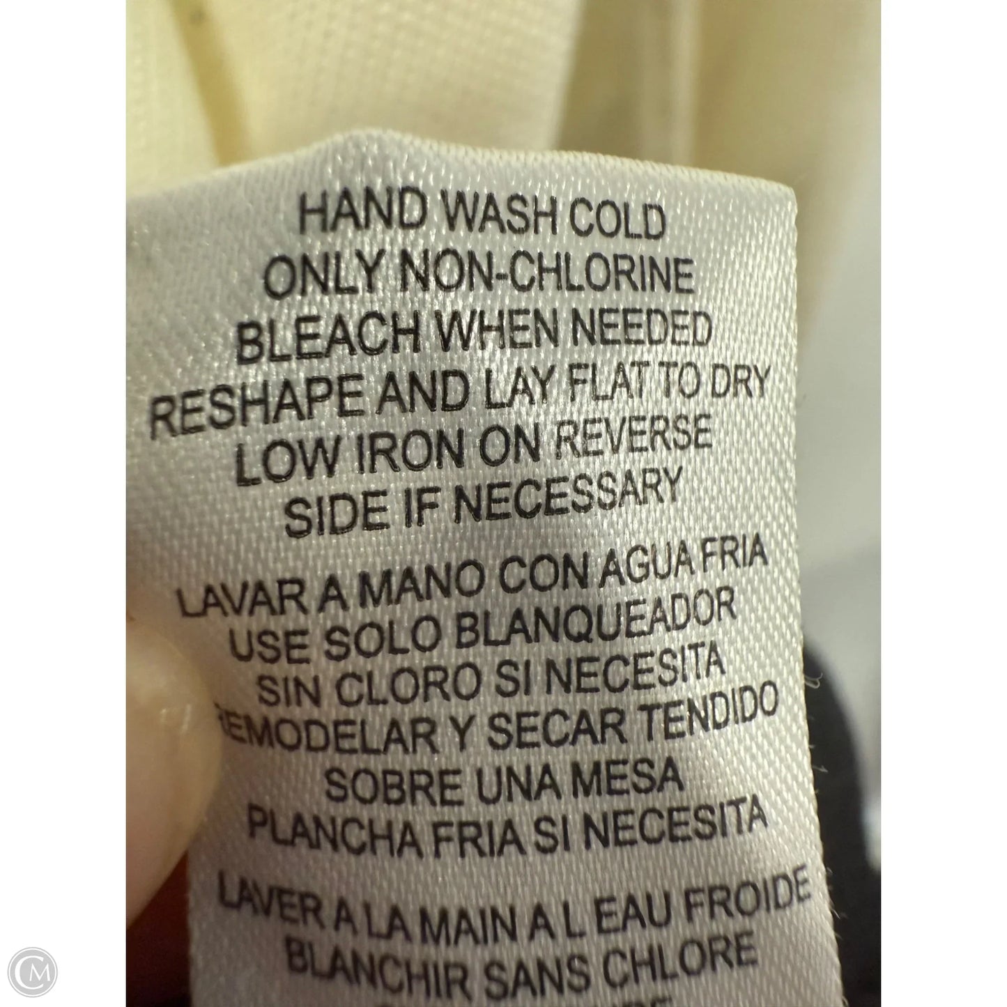 Sweater By Calvin Klein In Black & Cream, Size: Xl