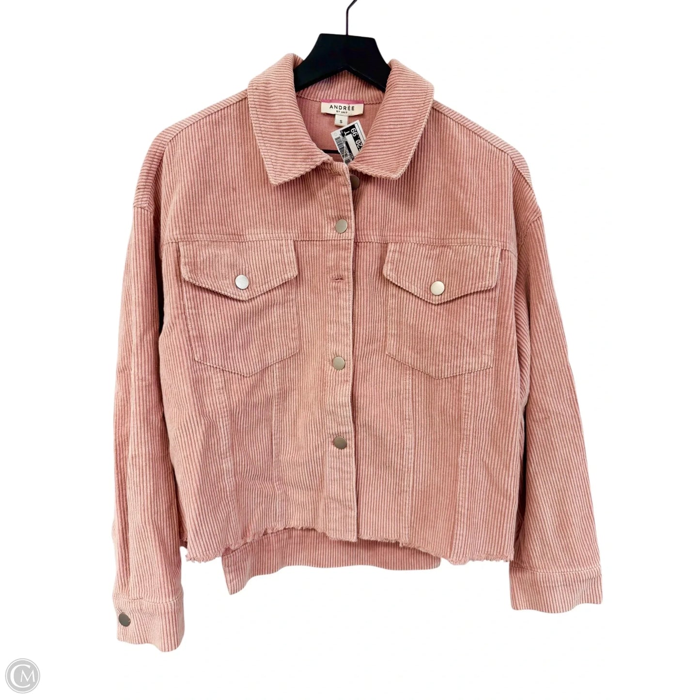 Jacket Shirt By Andree By Unit In Pink, Size: S