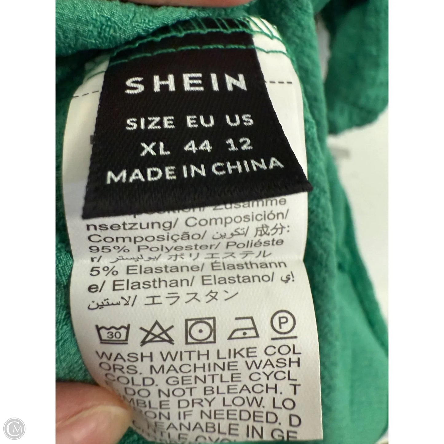 Top Short Sleeve By Shein In Green, Size: Xl