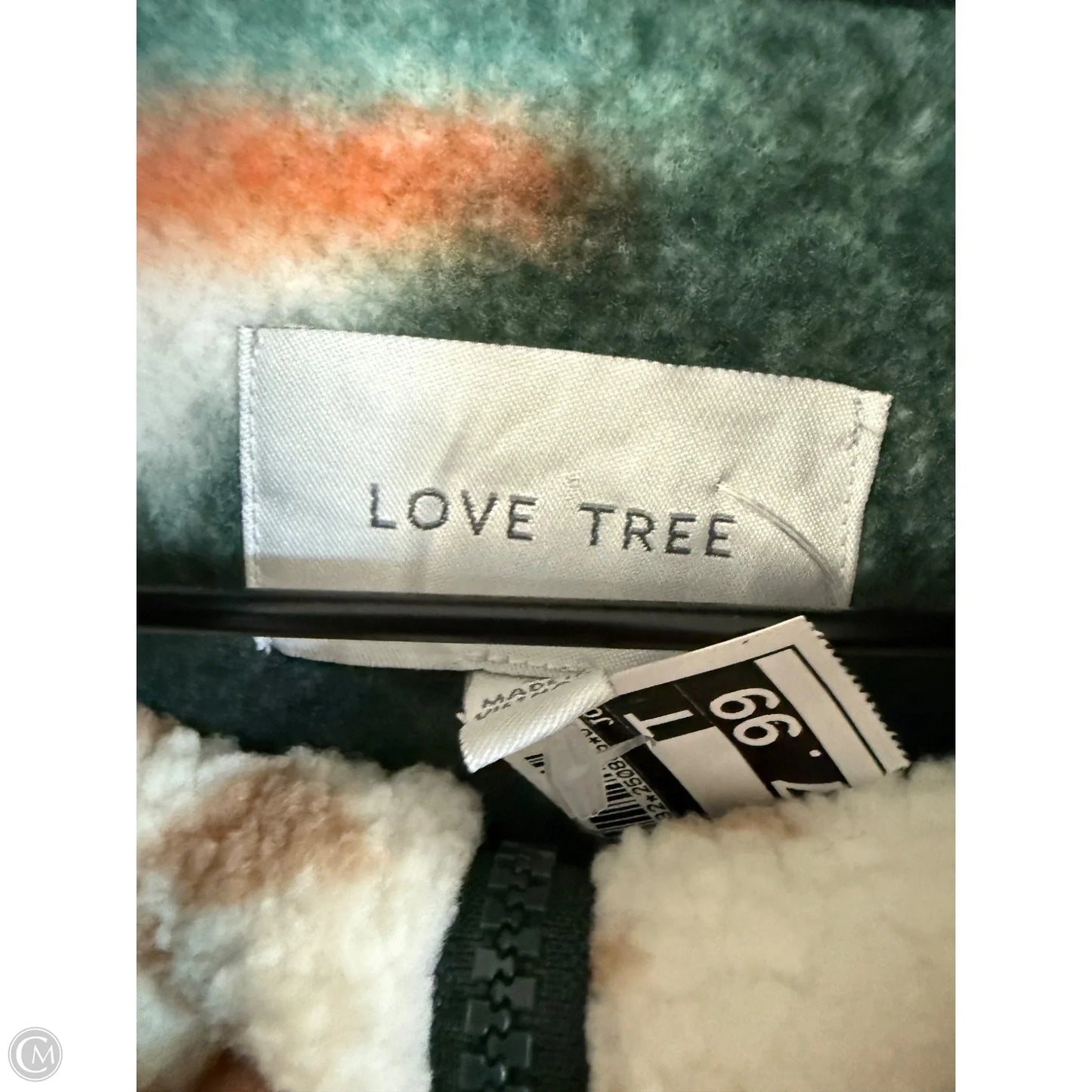 Jacket Fleece By Love Tree In Multi-colored, Size: L