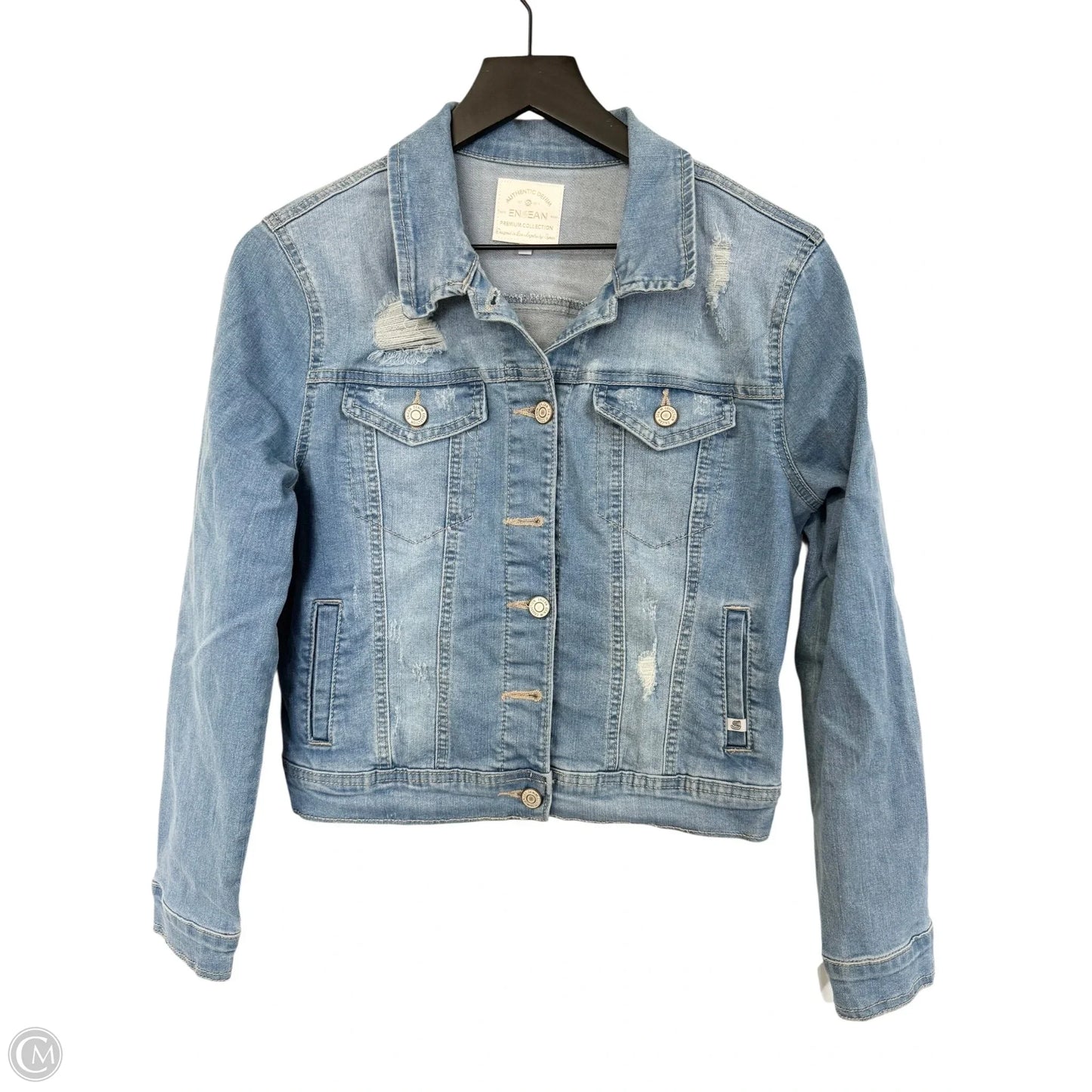 Jacket Denim By Clothes Mentor In Blue Denim, Size: M