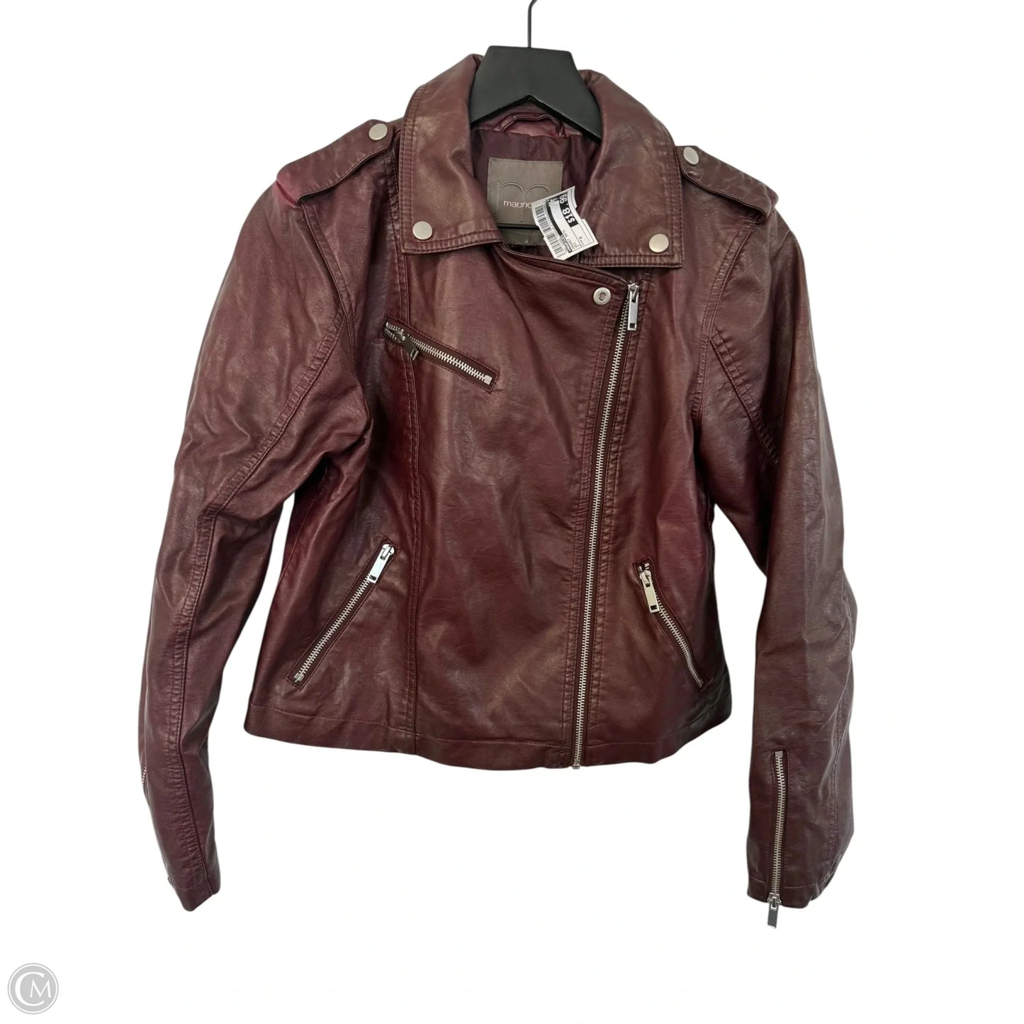 Jacket Moto By Maurices In Red, Size: S