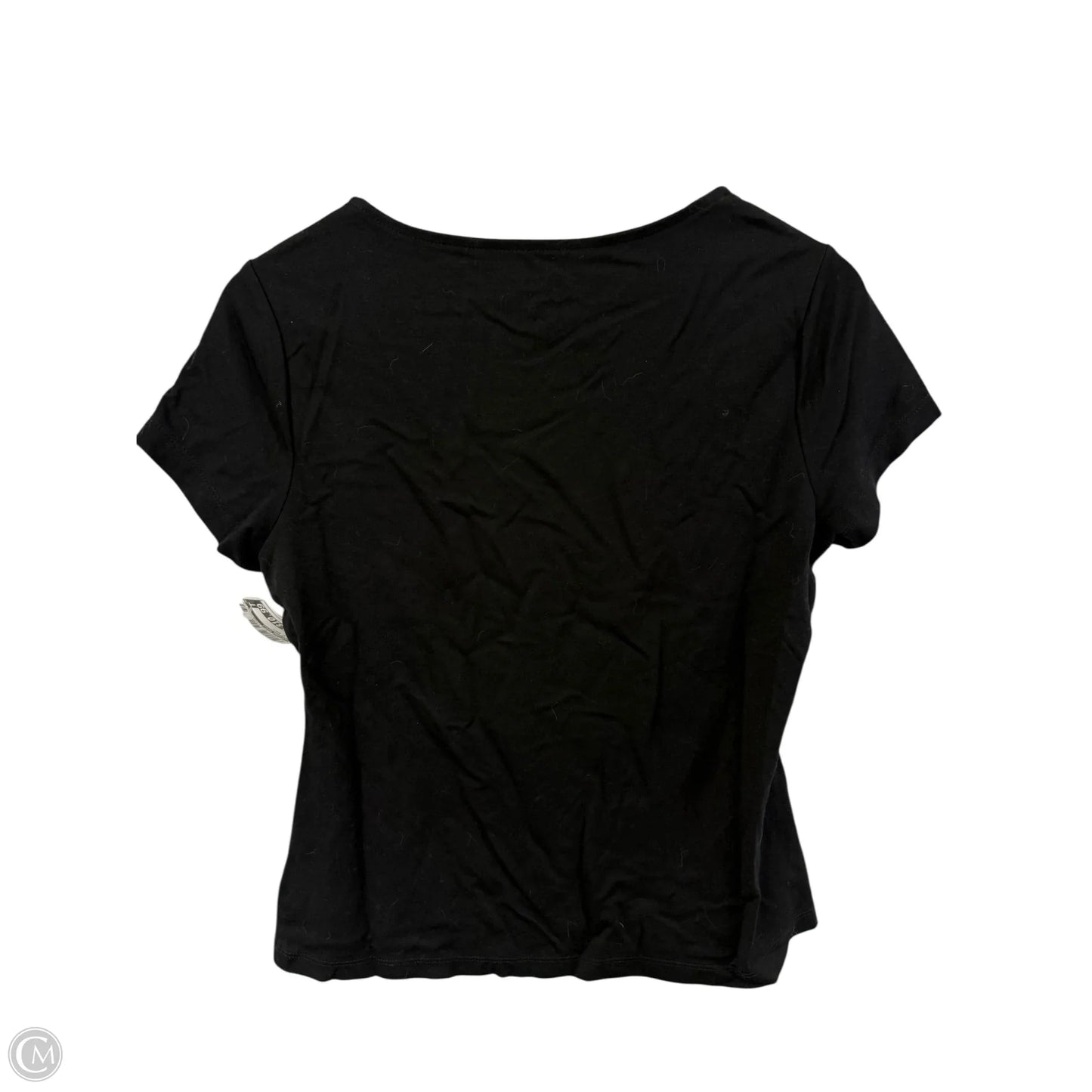 Top Short Sleeve Basic By Adrianna Papell In Black, Size: M