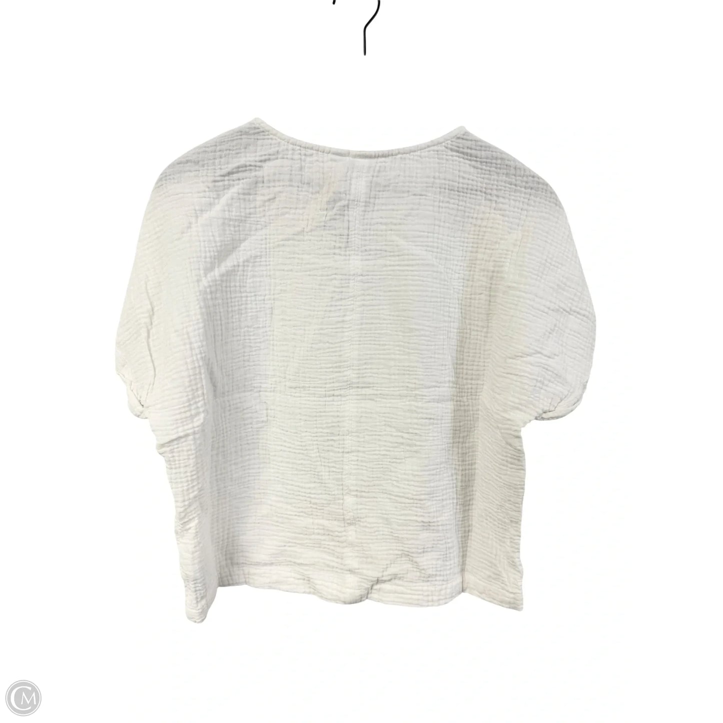 Top Short Sleeve By Gap In White, Size: M