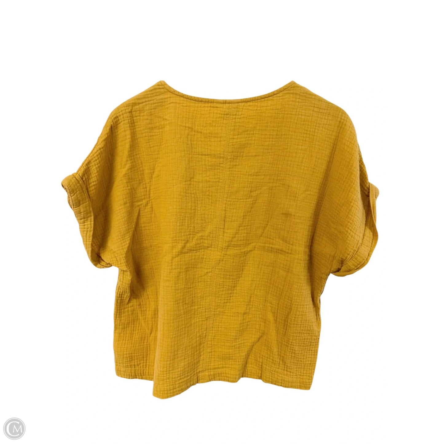 Top Short Sleeve By Gap In Yellow, Size: M