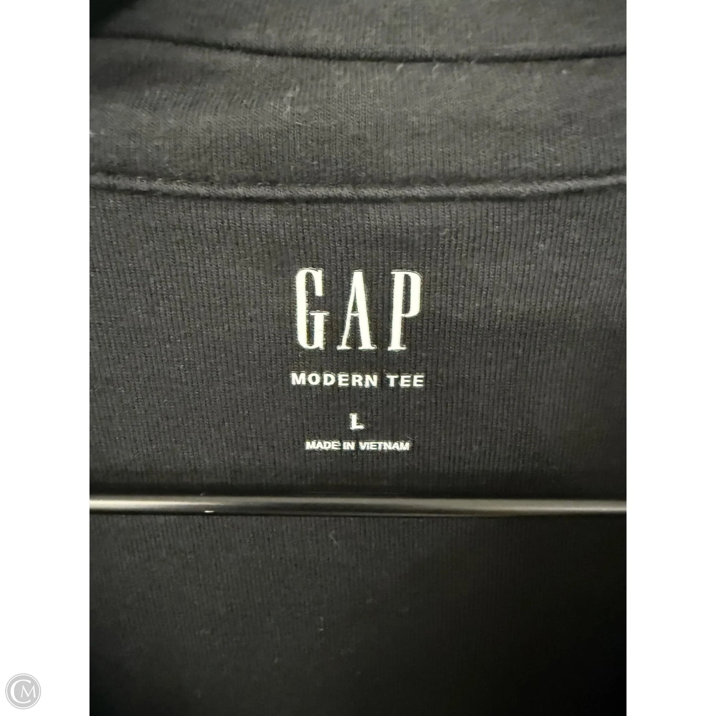 Top Short Sleeve By Gap In Black, Size: L