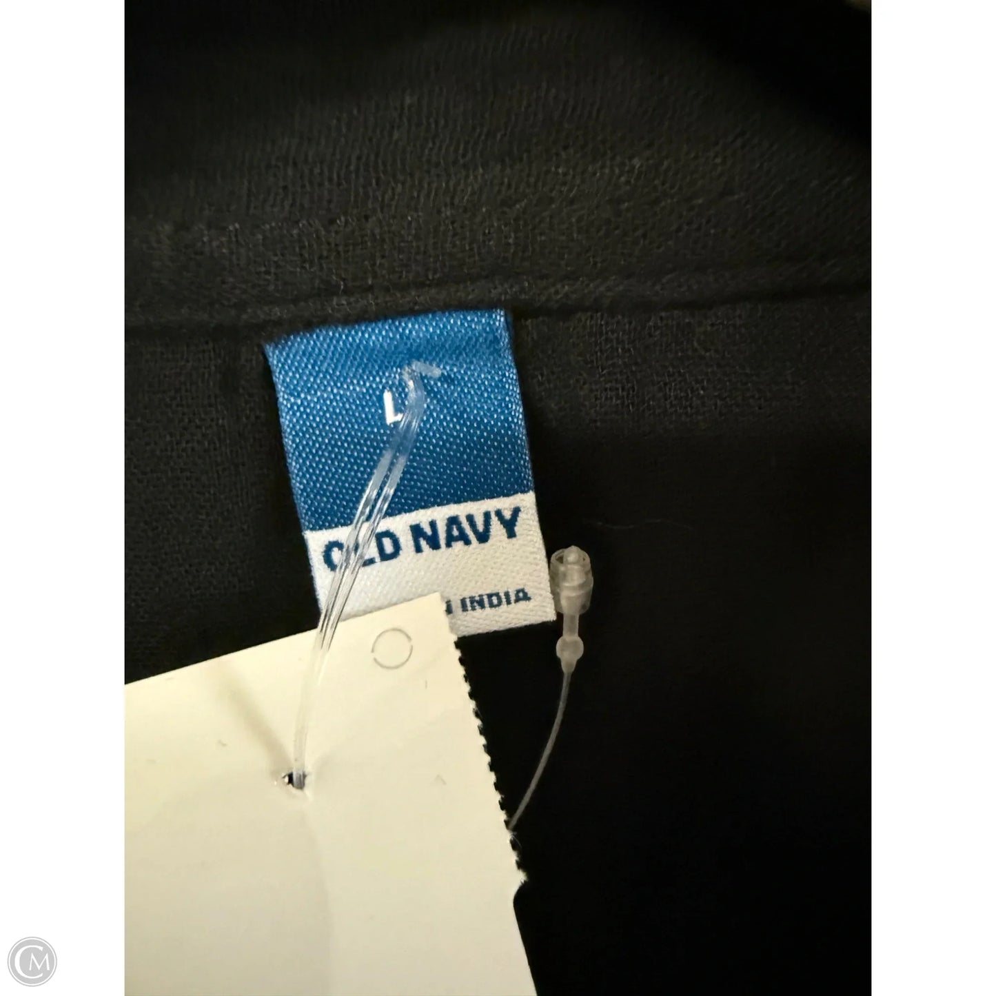 Blouse Short Sleeve By Old Navy In Black, Size: L