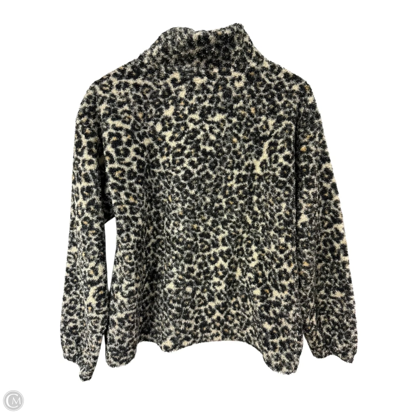 Sweatshirt Collar By Loft In Leopard Print, Size: M