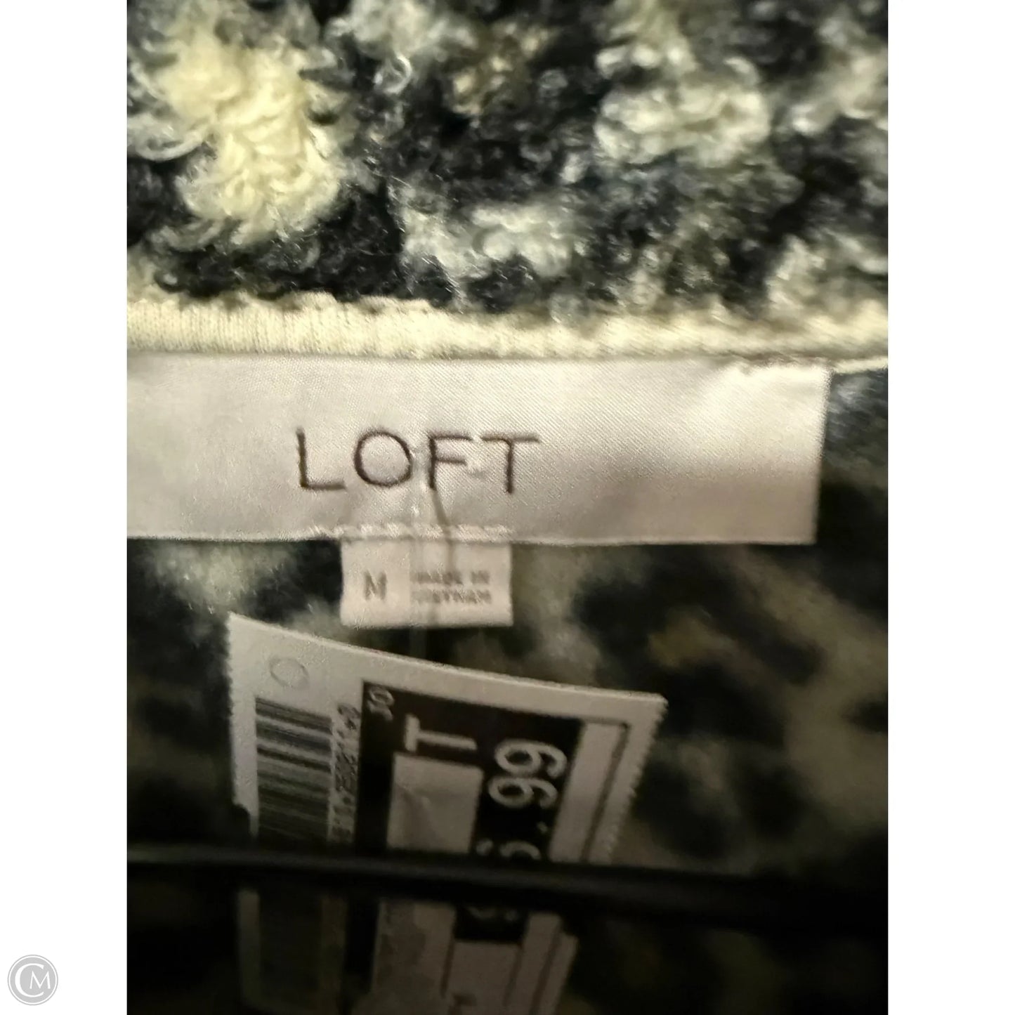 Sweatshirt Collar By Loft In Leopard Print, Size: M