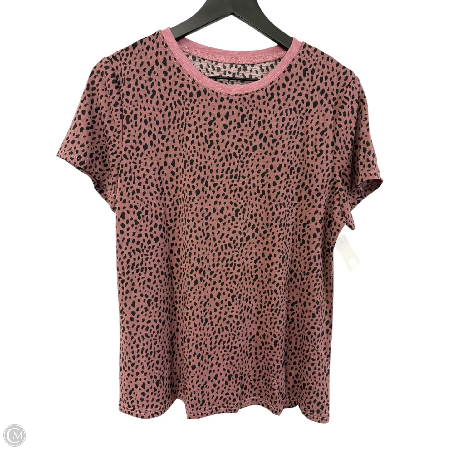 Top Short Sleeve Basic By Cmf In Black & Purple, Size: M