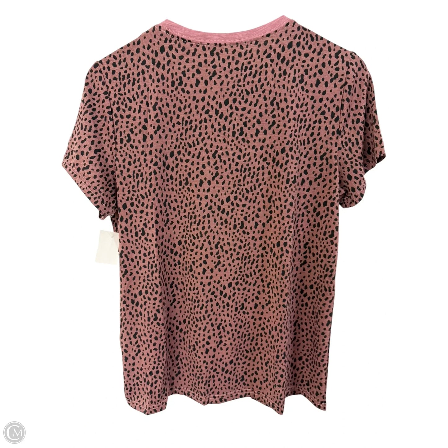 Top Short Sleeve Basic By Cmf In Black & Purple, Size: M
