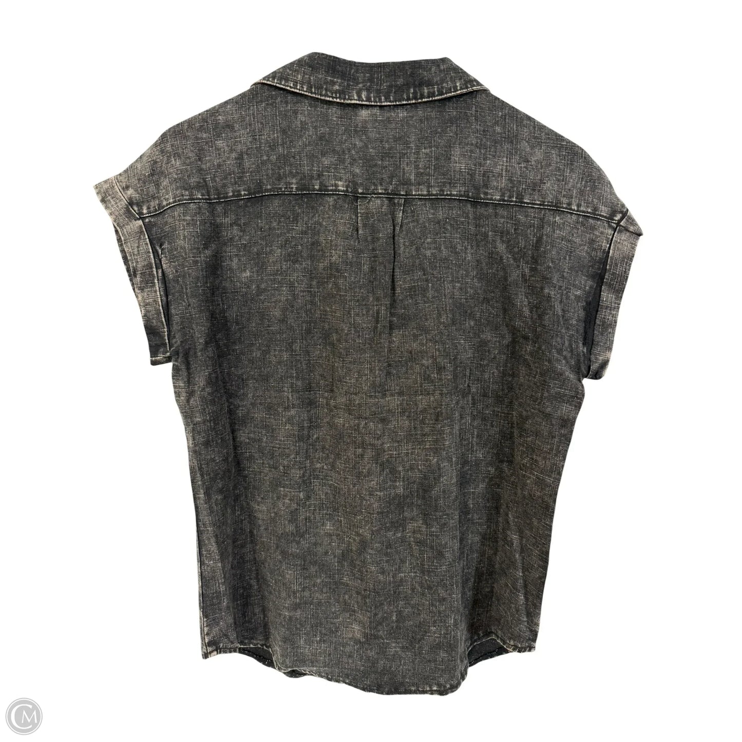 Blouse Short Sleeve By Zenana Outfitters In Black, Size: S