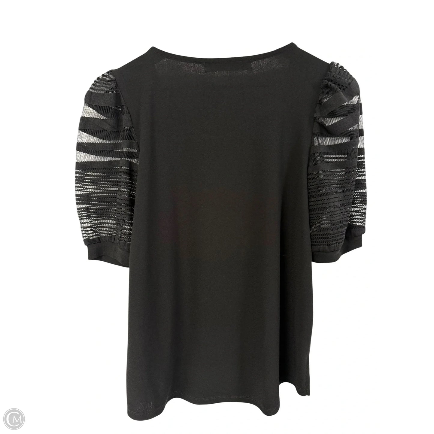 Top Short Sleeve By Clothes Mentor In Black, Size: M