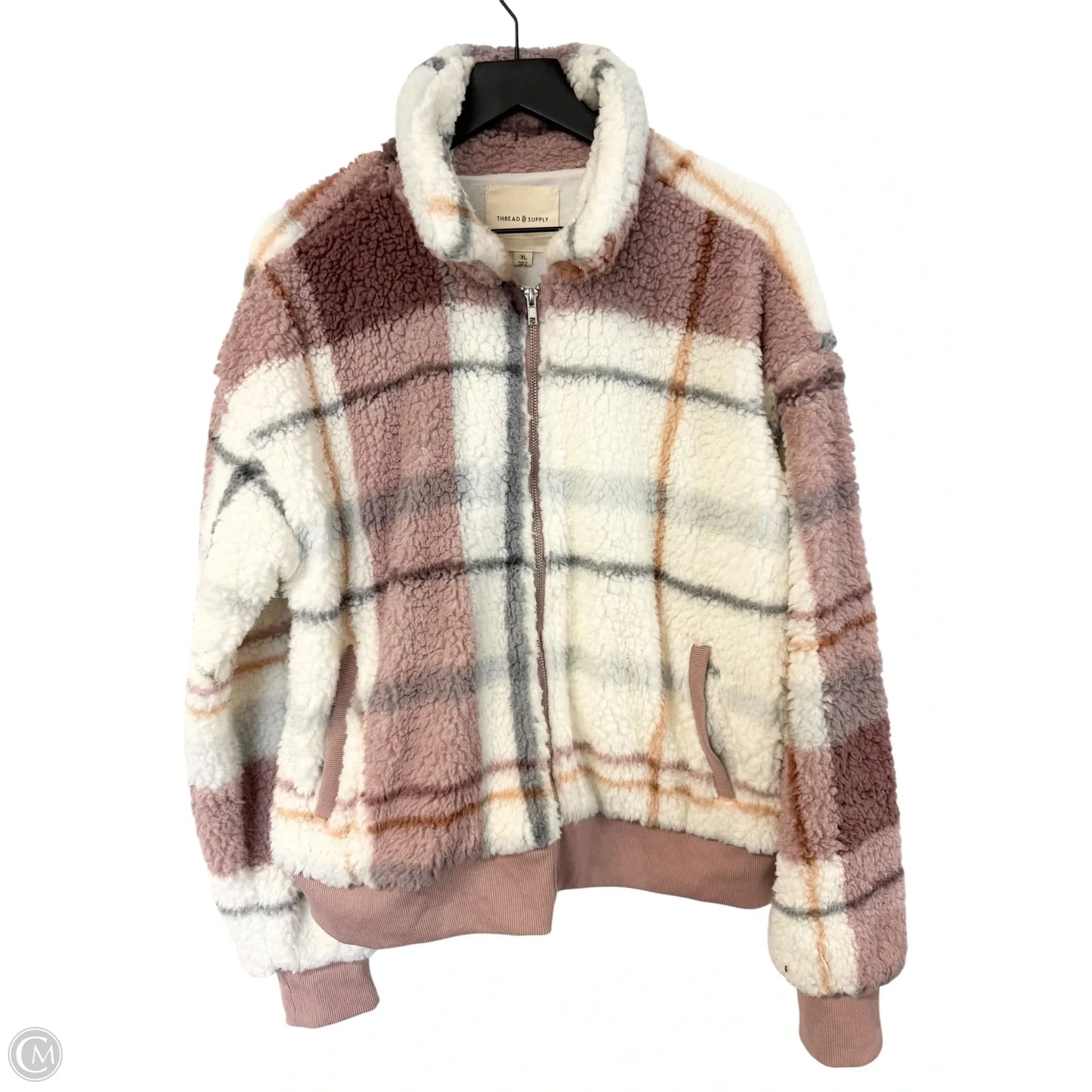 Jacket Faux Fur & Sherpa By Thread And Supply In Multi-colored, Size: Xl