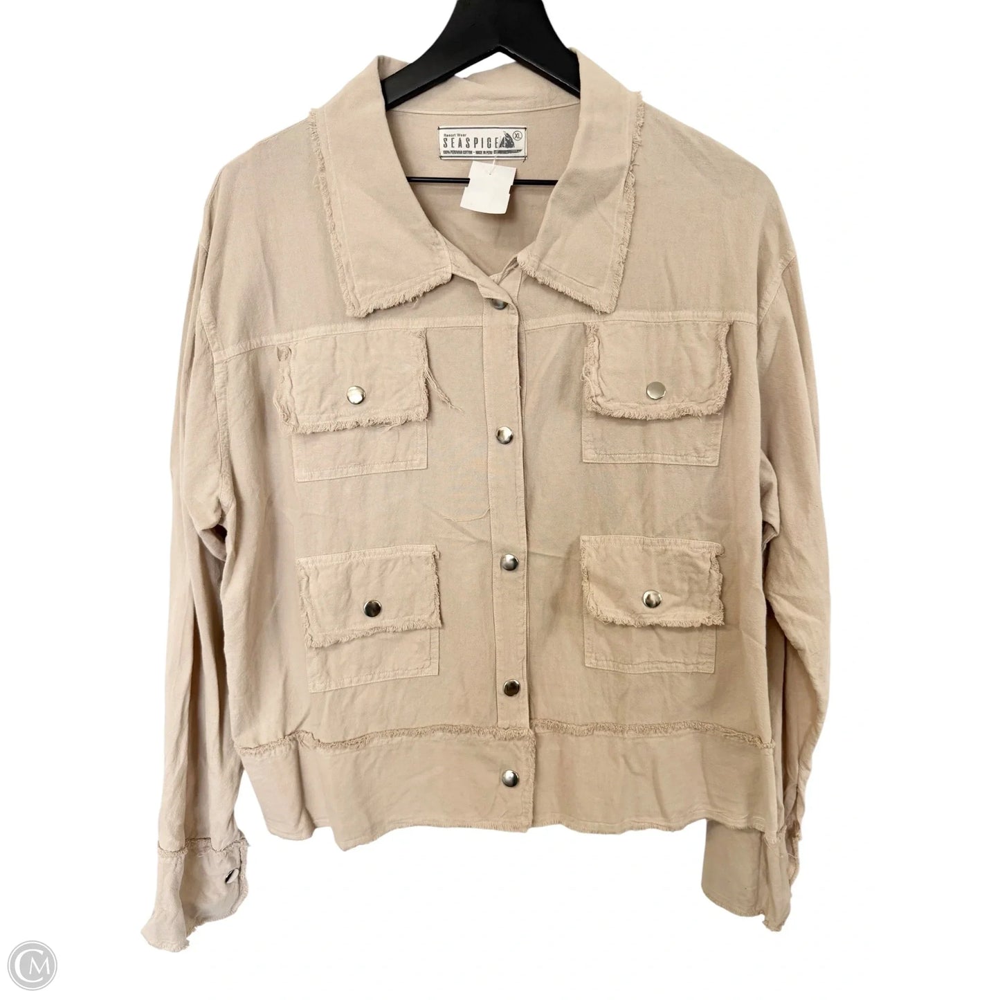Jacket Other By Clothes Mentor In Tan, Size: Xl