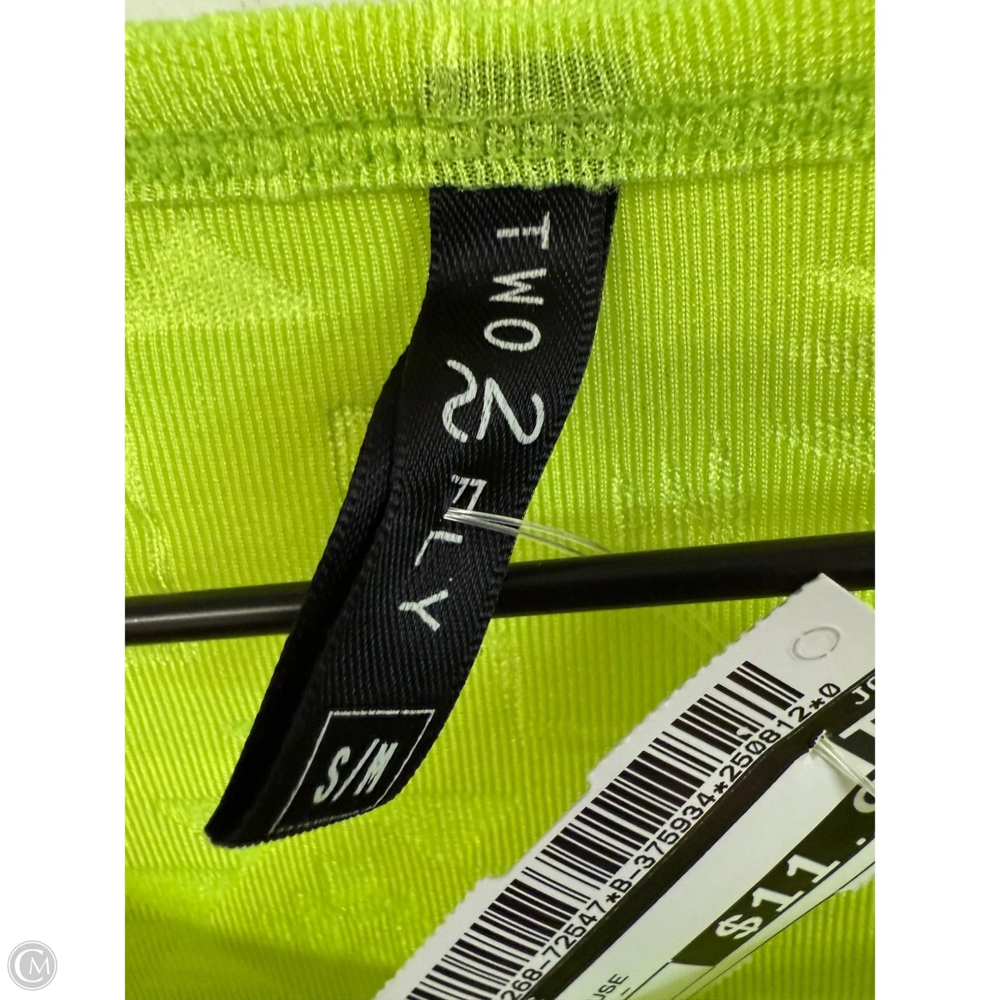 Top Short Sleeve By Cmc In Chartreuse, Size: S