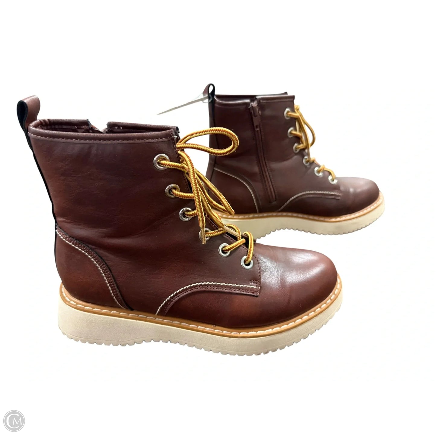Boots Ankle Flats By Madden Girl In Brown, Size: 8