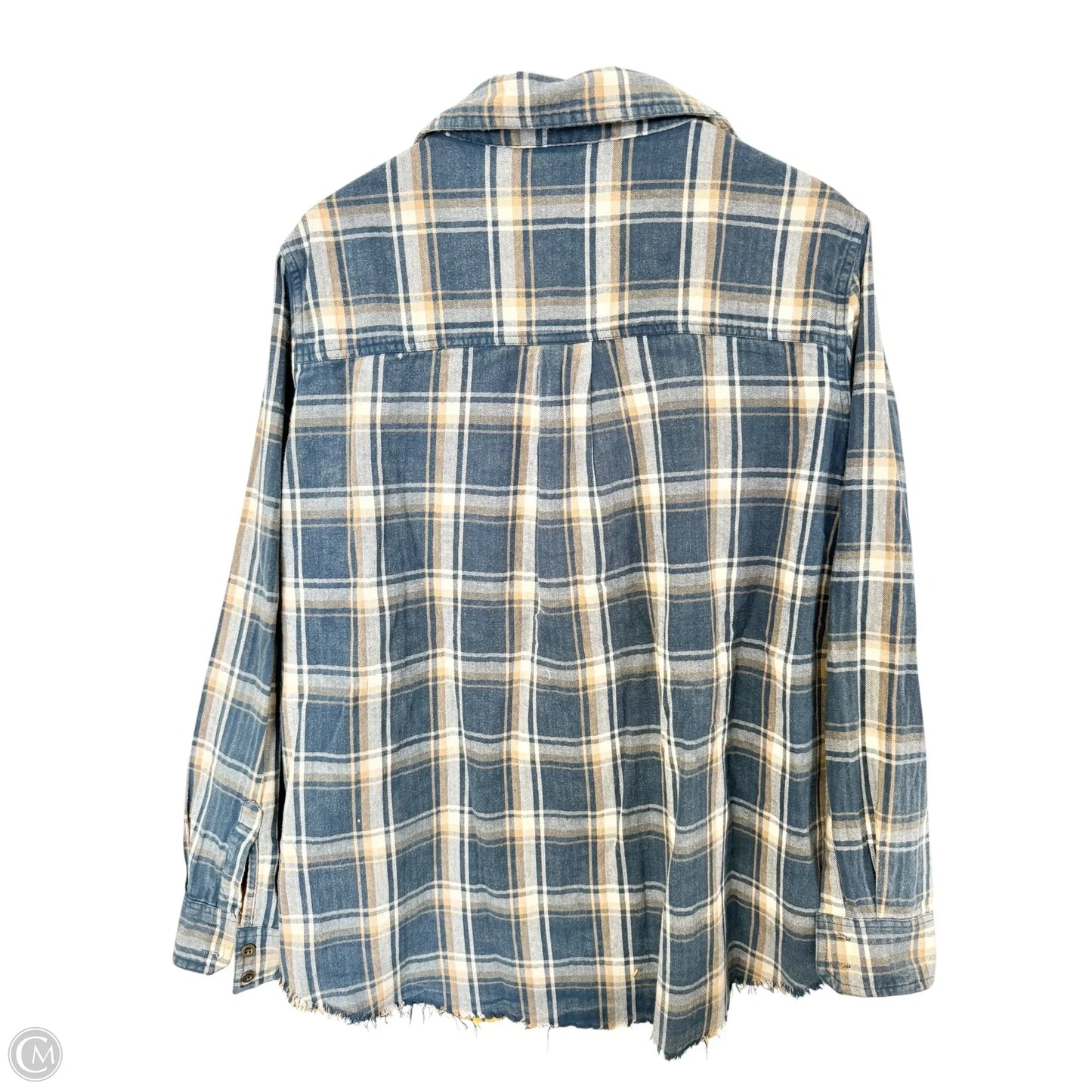 Jacket Shirt By Paper Crane In Plaid Pattern, Size: M