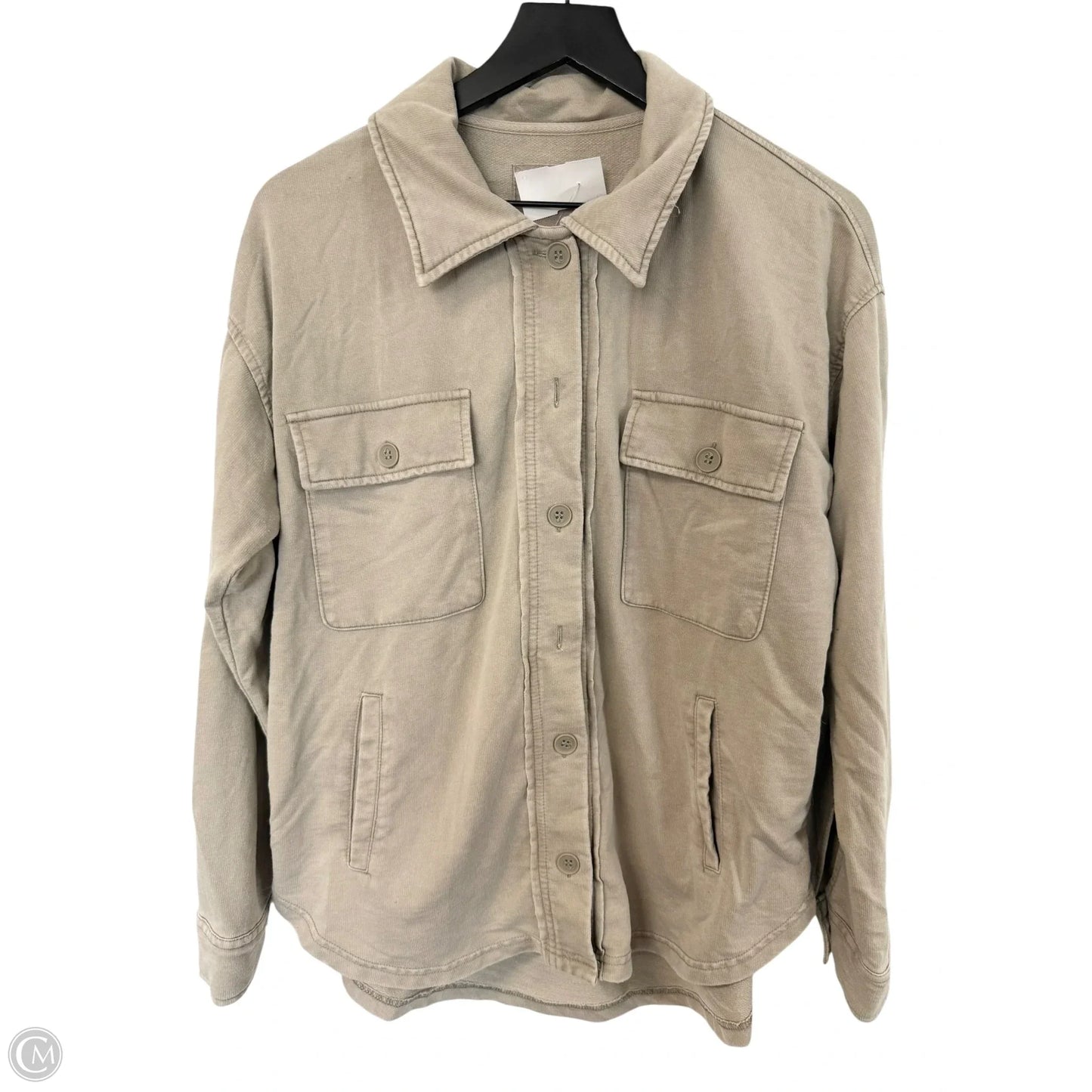 Jacket Shirt By Thread And Supply In Taupe, Size: S