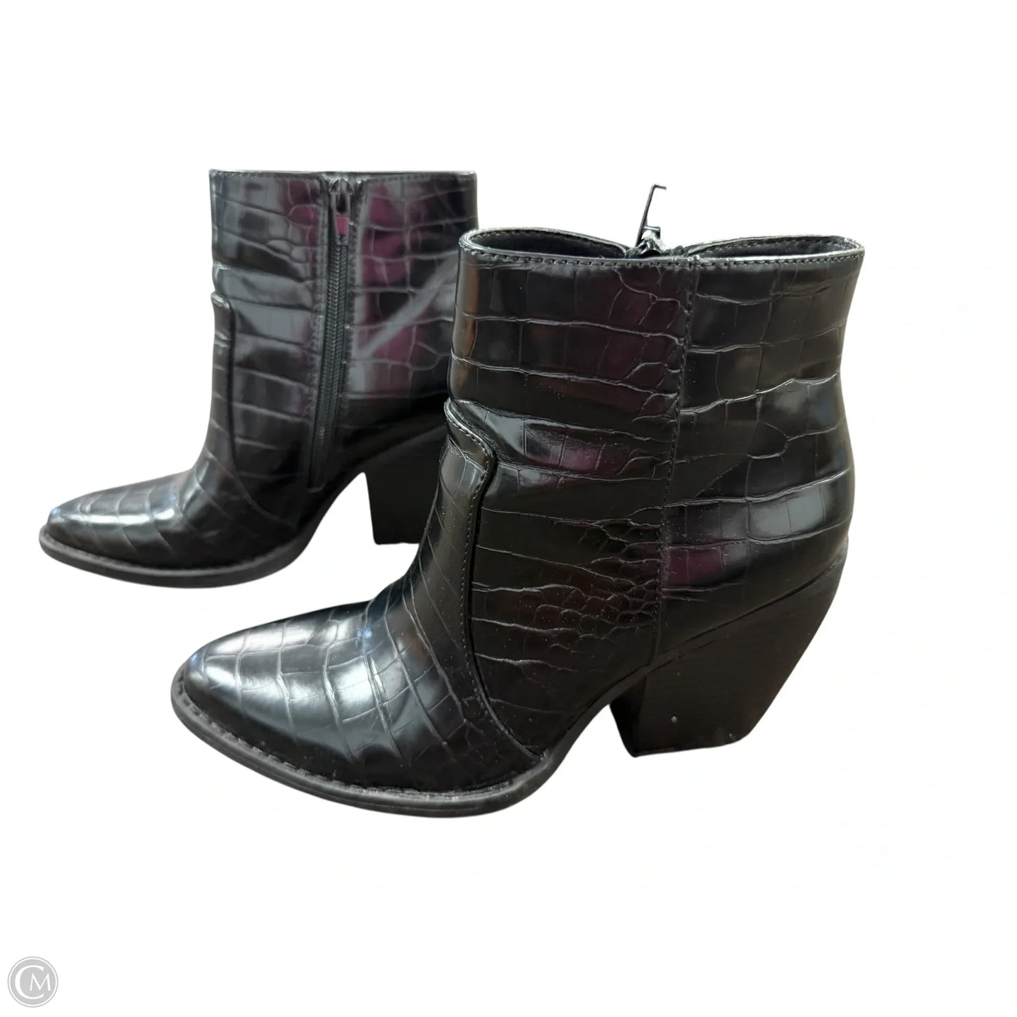 Boots Ankle Heels By Madden Girl In Black, Size: 7.5