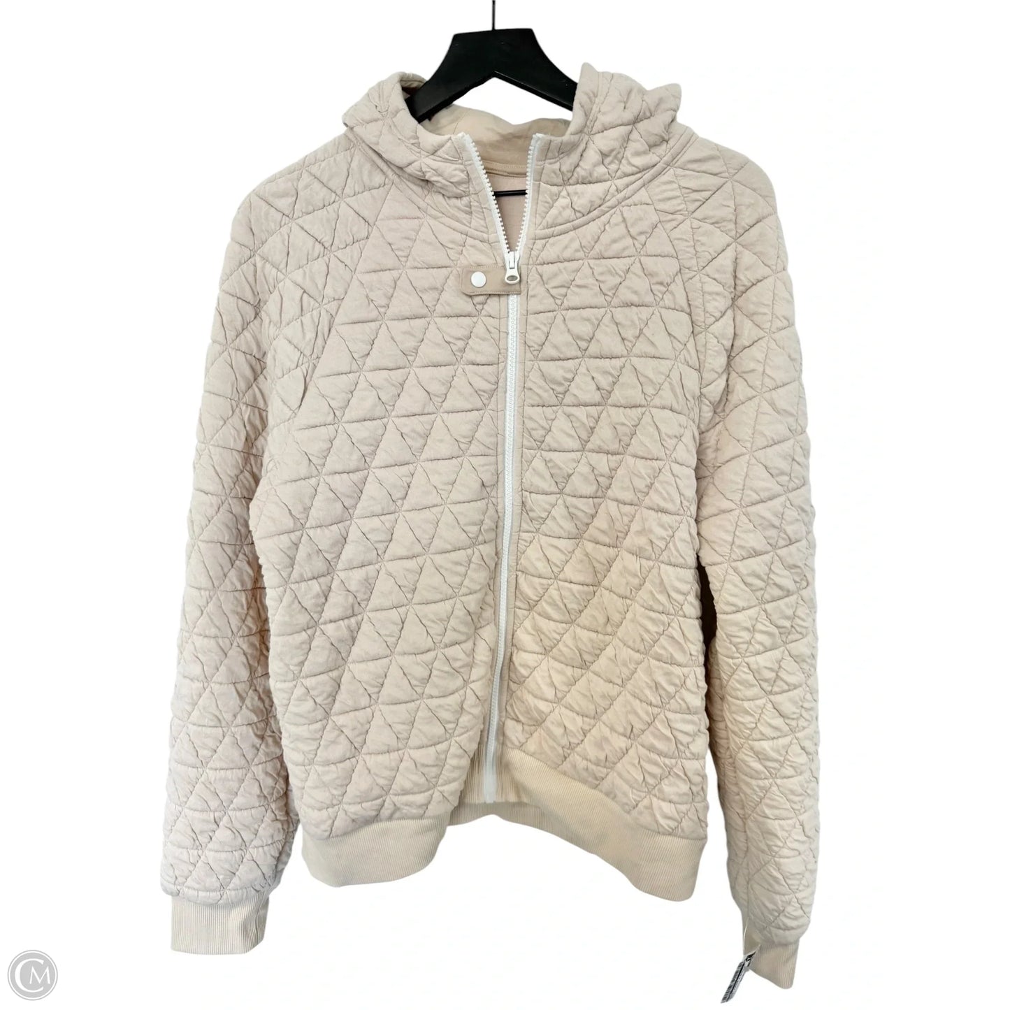 Jacket Puffer & Quilted By Zyia In Cream, Size: M