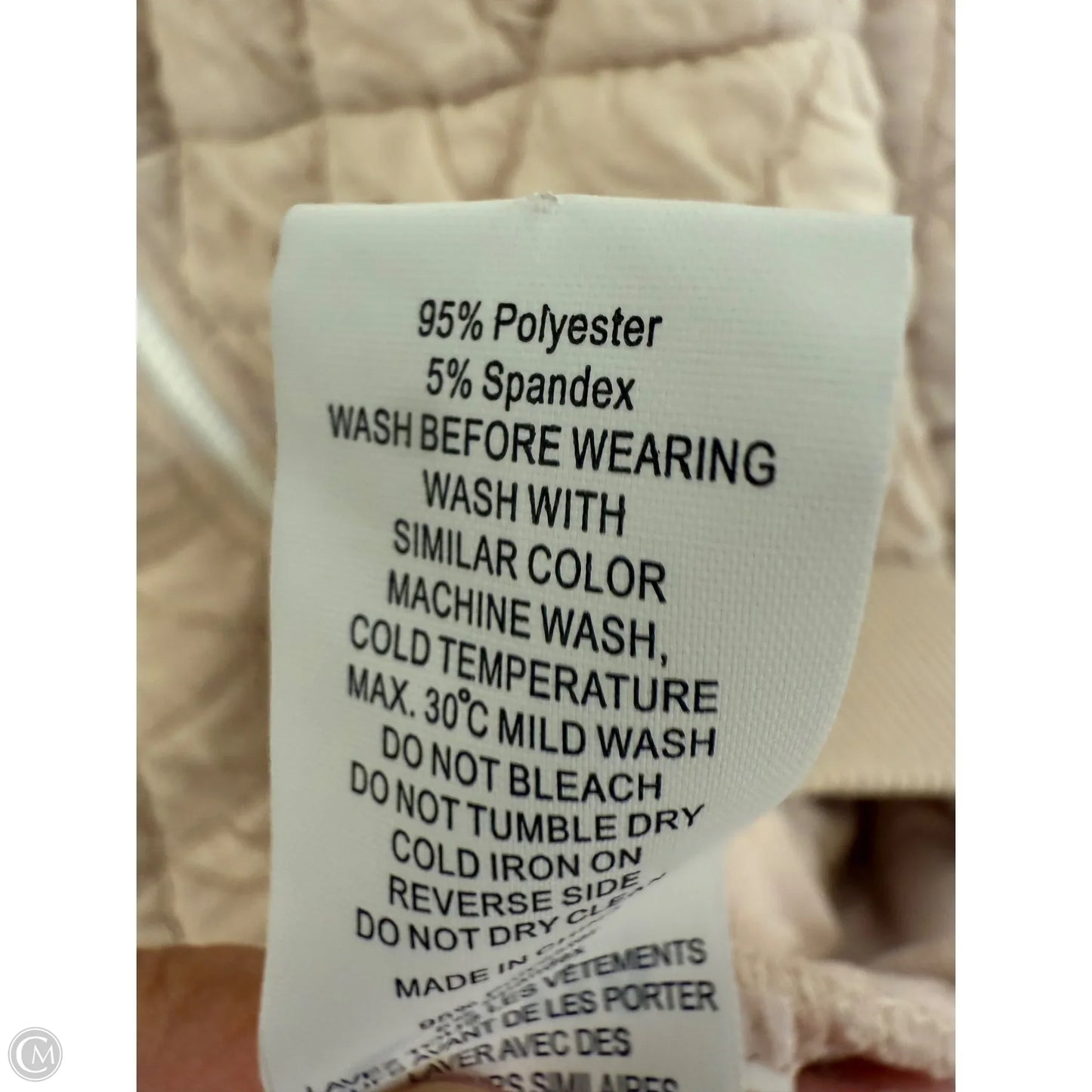 Jacket Puffer & Quilted By Zyia In Cream, Size: M