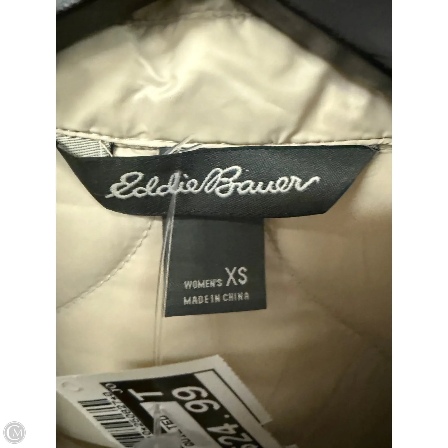 Jacket Puffer & Quilted By Eddie Bauer In Cream, Size: Xs