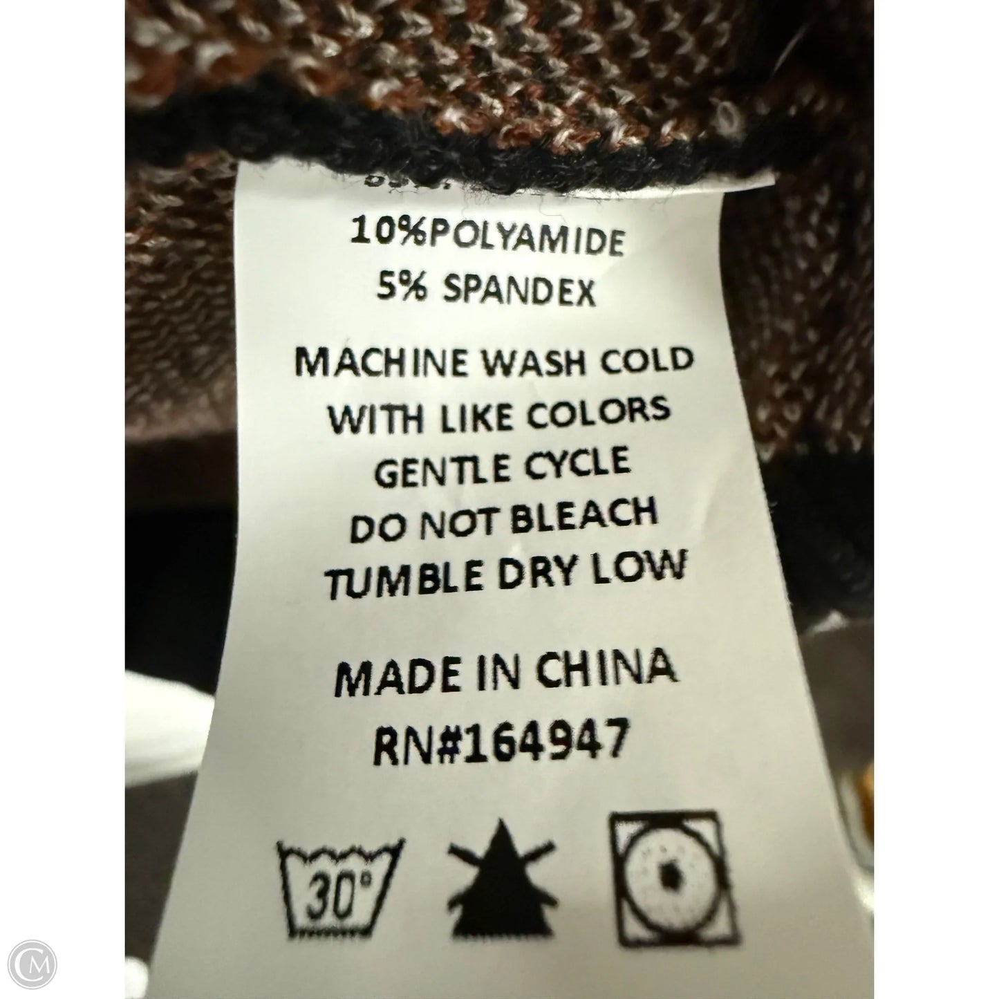 Sweater Cardigan By Cmc In Black & Brown, Size: L