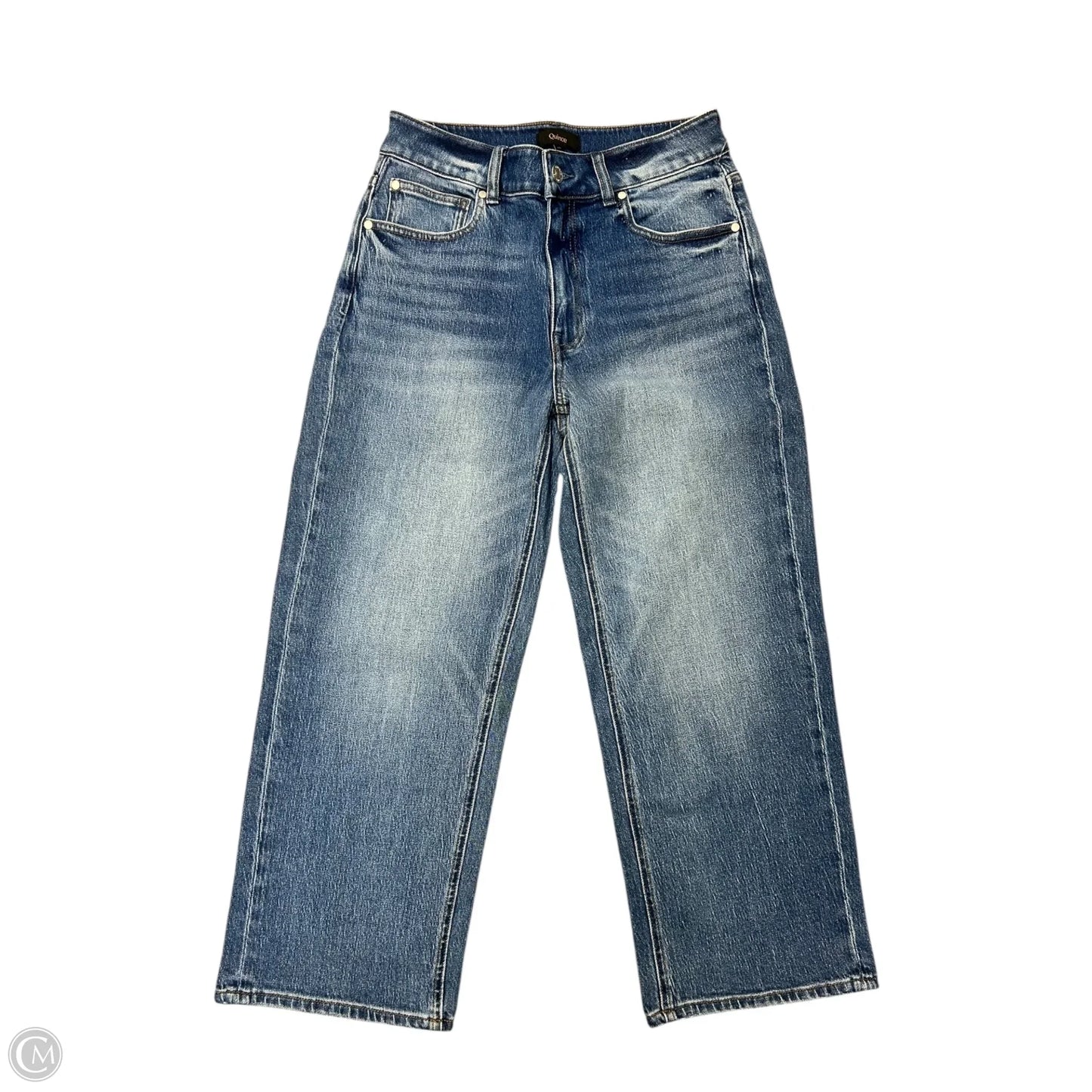 Jeans Wide Leg By Quince In Blue Denim, Size: 8