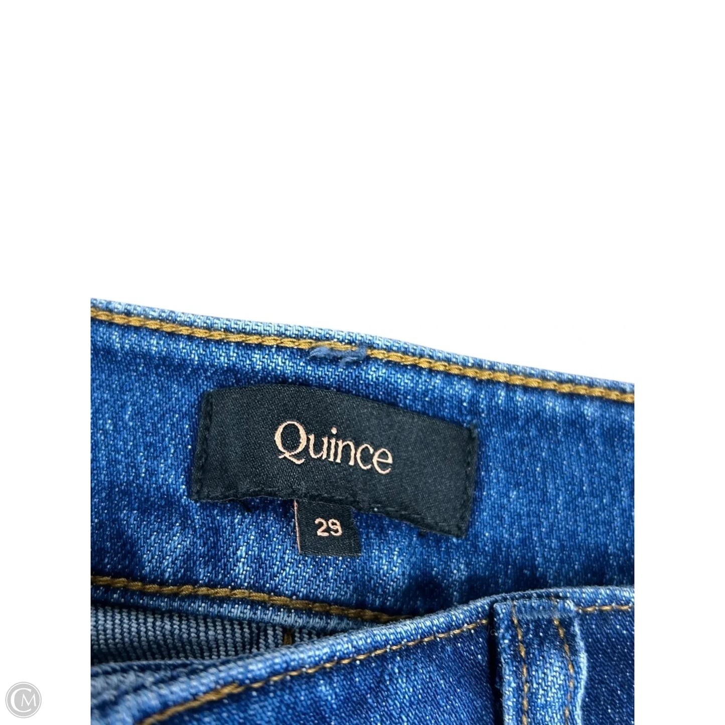 Jeans Wide Leg By Quince In Blue Denim, Size: 8