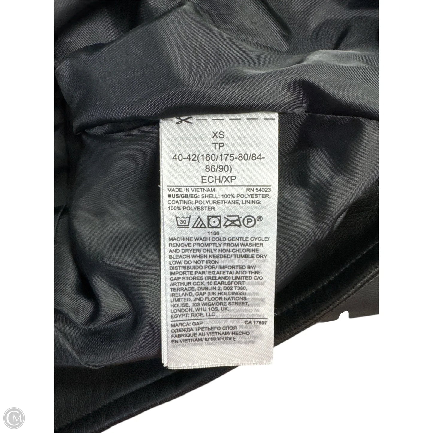 Jacket Moto By Gap In Black, Size: Xs