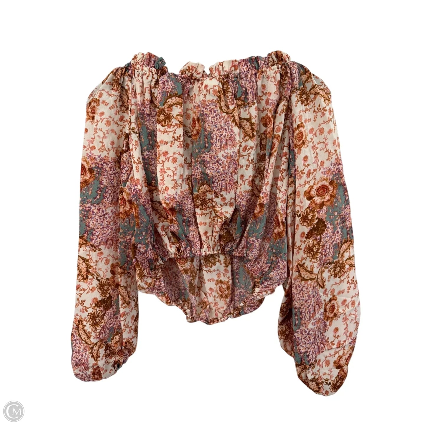 Top Long Sleeve By Willow & Root In Floral Print, Size: S