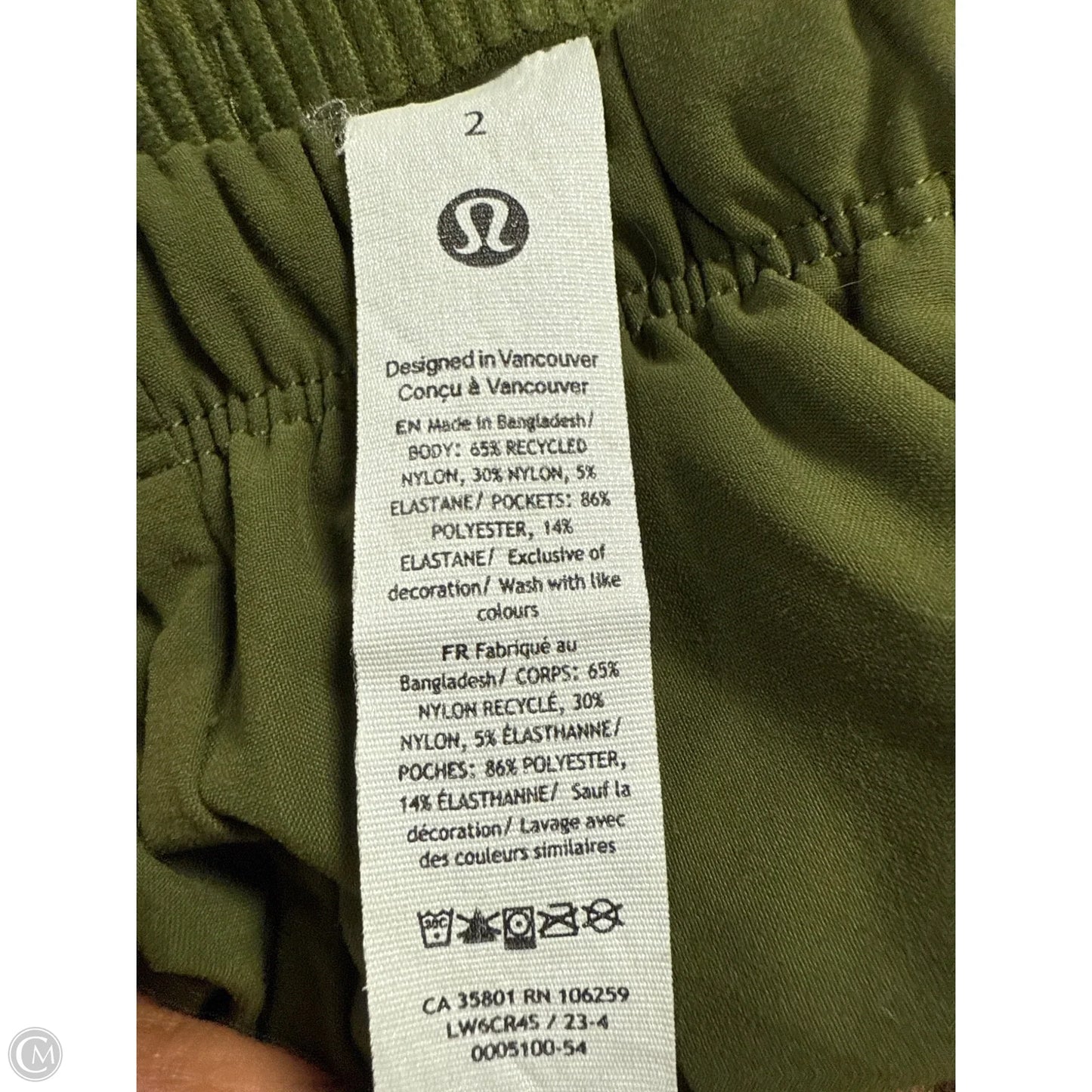 Athletic Pants By Lululemon In Green, Size: 2