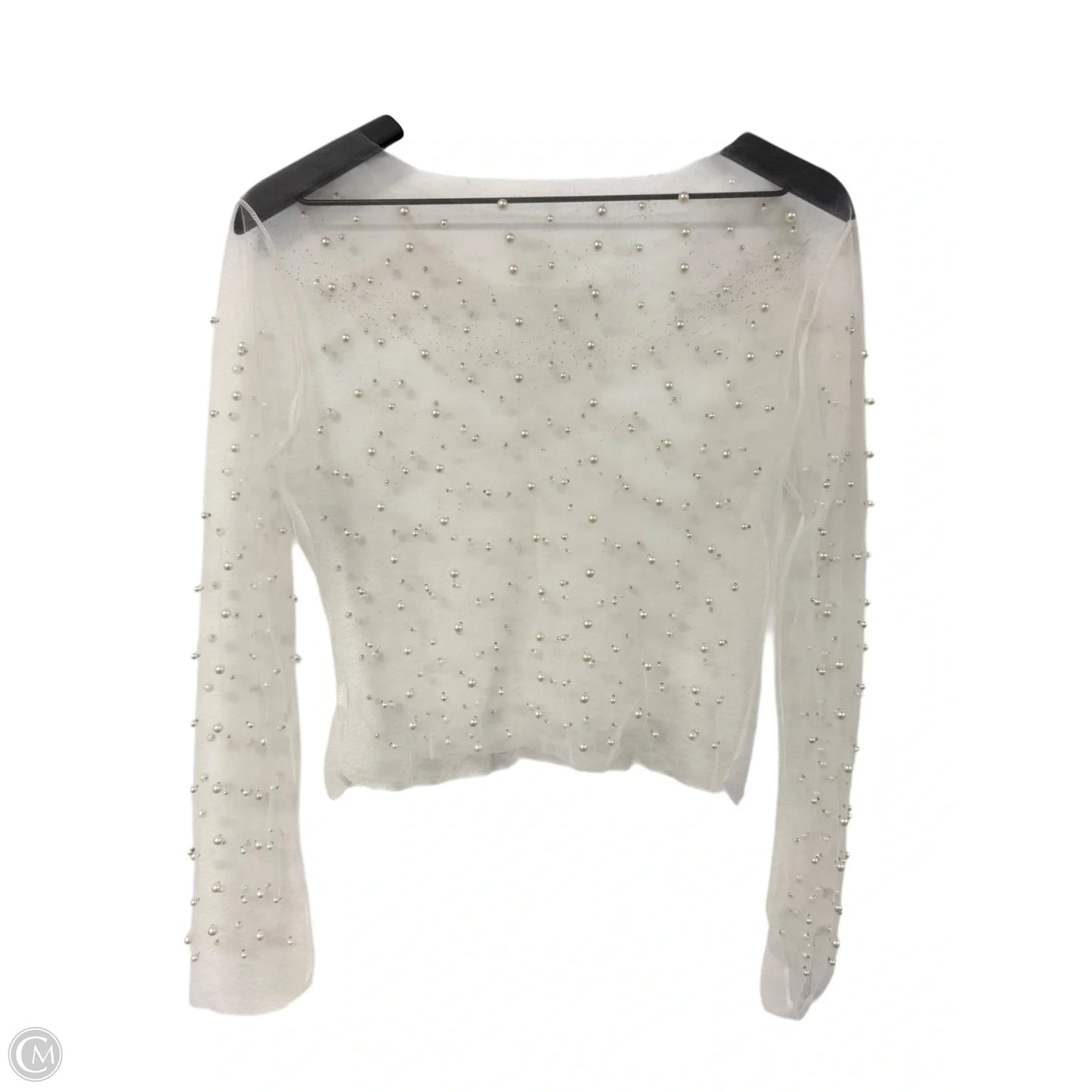 Top Long Sleeve By Cmf In White, Size: L