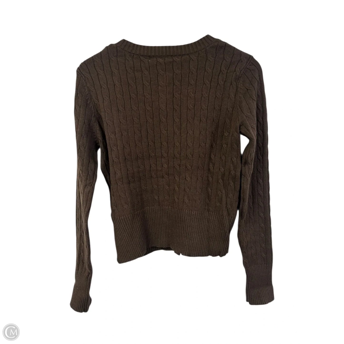 Sweater Cardigan By Love Tree In Brown, Size: L