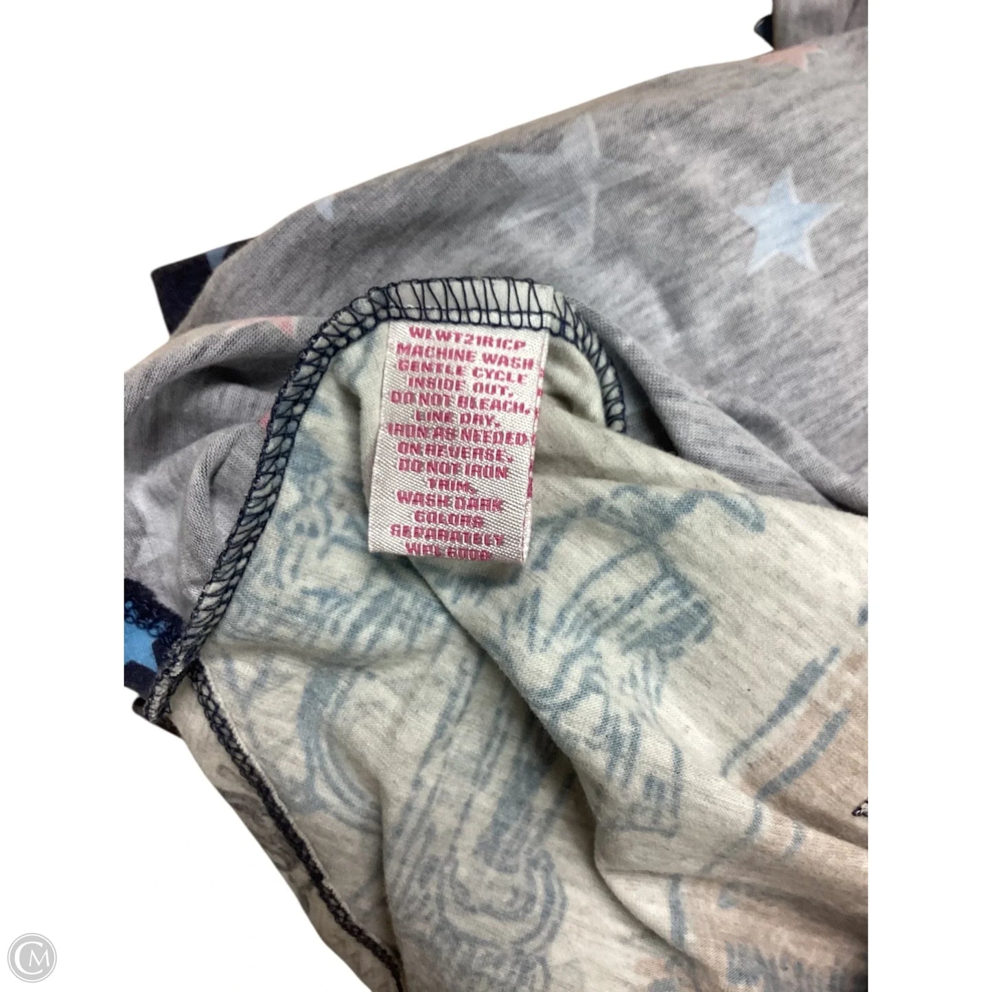 Top Short Sleeve By Clothes Mentor In Blue & Red & White, Size: L