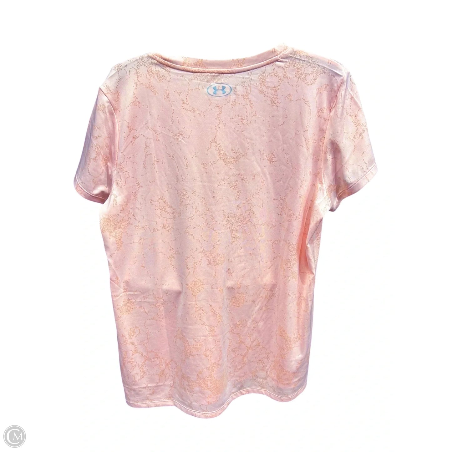 Athletic Top Short Sleeve By Under Armour In Peach, Size: Xl