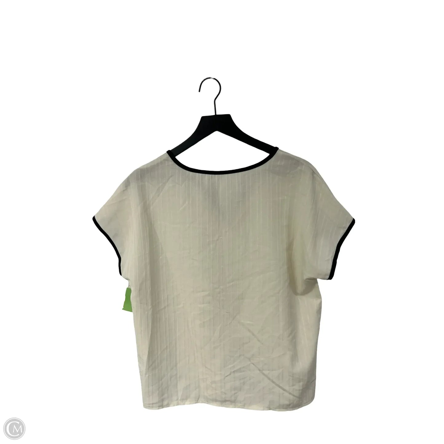 Top Short Sleeve By Cmf In Ivory, Size: M