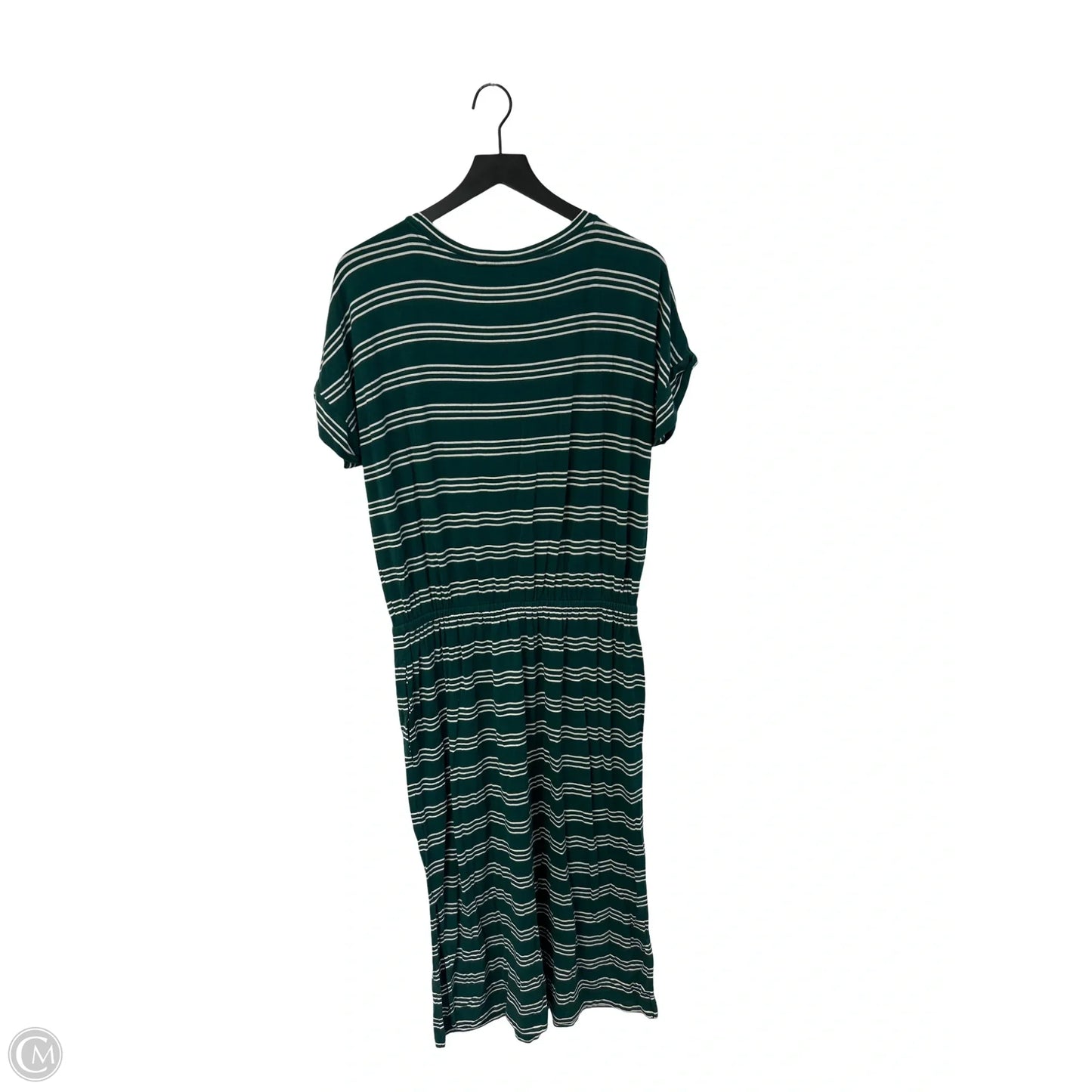 Dress Casual Maxi By Banana Republic In Green & White, Size: L