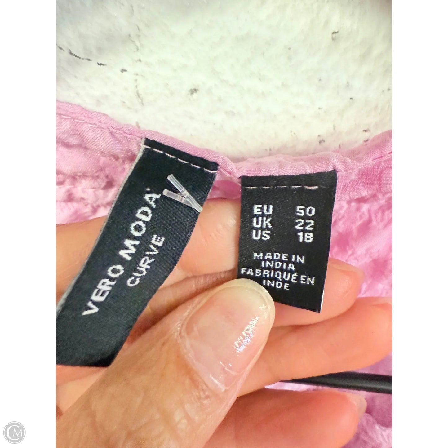Top Long Sleeve By Vero Moda In Pink, Size: 1x